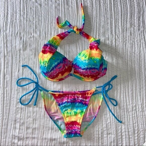 Venus Rainbow Colored Bikini Cut Bikinis Bottoms - Picture 2 of 4